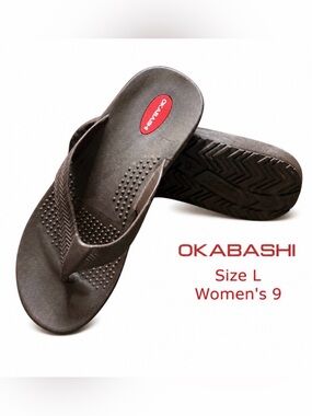 ✨ Okabashi Brown Orthotic Flip Flop Sandals | Women’s 9 | Made in USA ✨